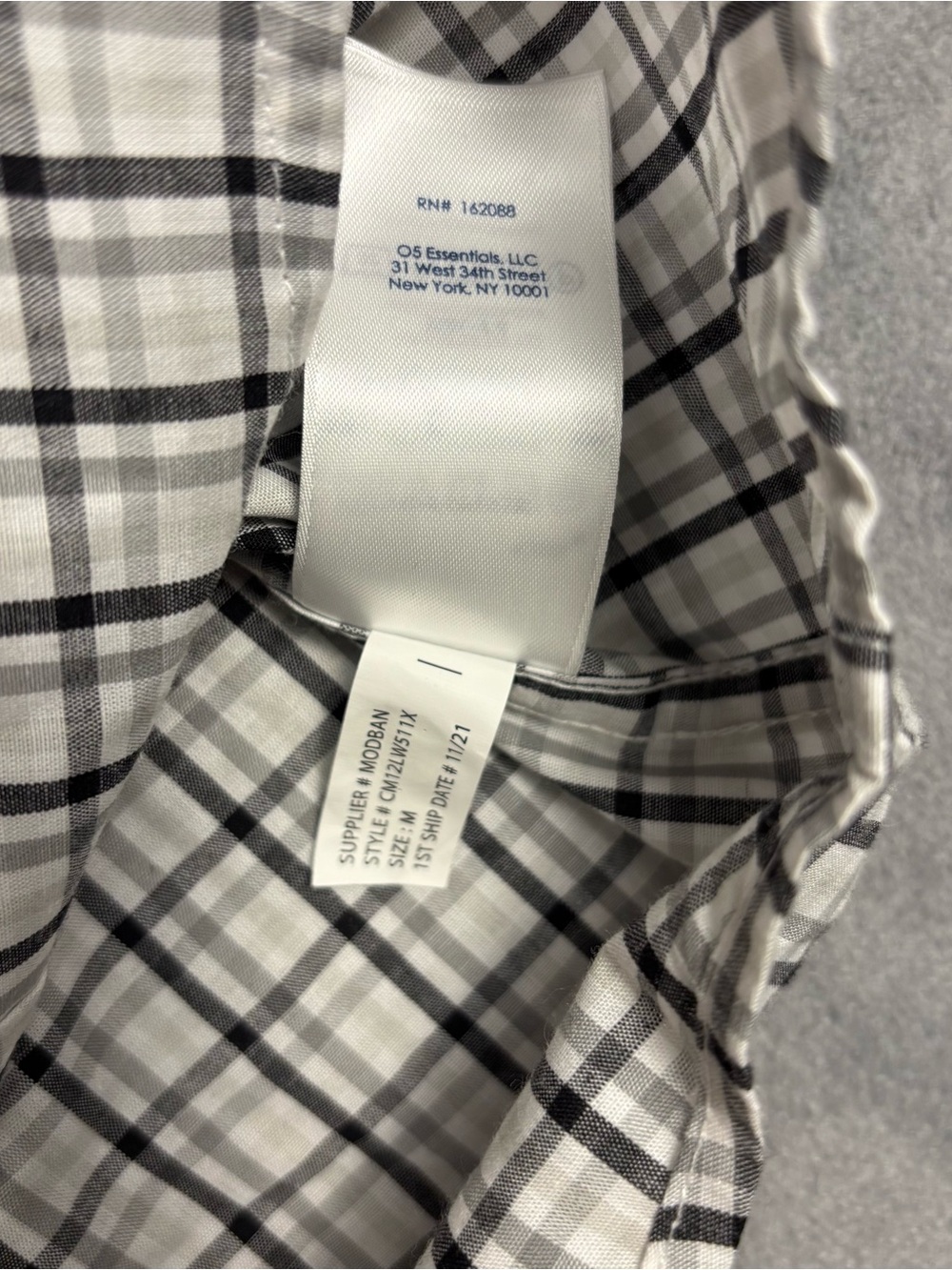 NWT Chaps Mens Medium Plaid Long Sleeve Button Down Shirt Grey Multi Easy Care - Picture 5 of 9